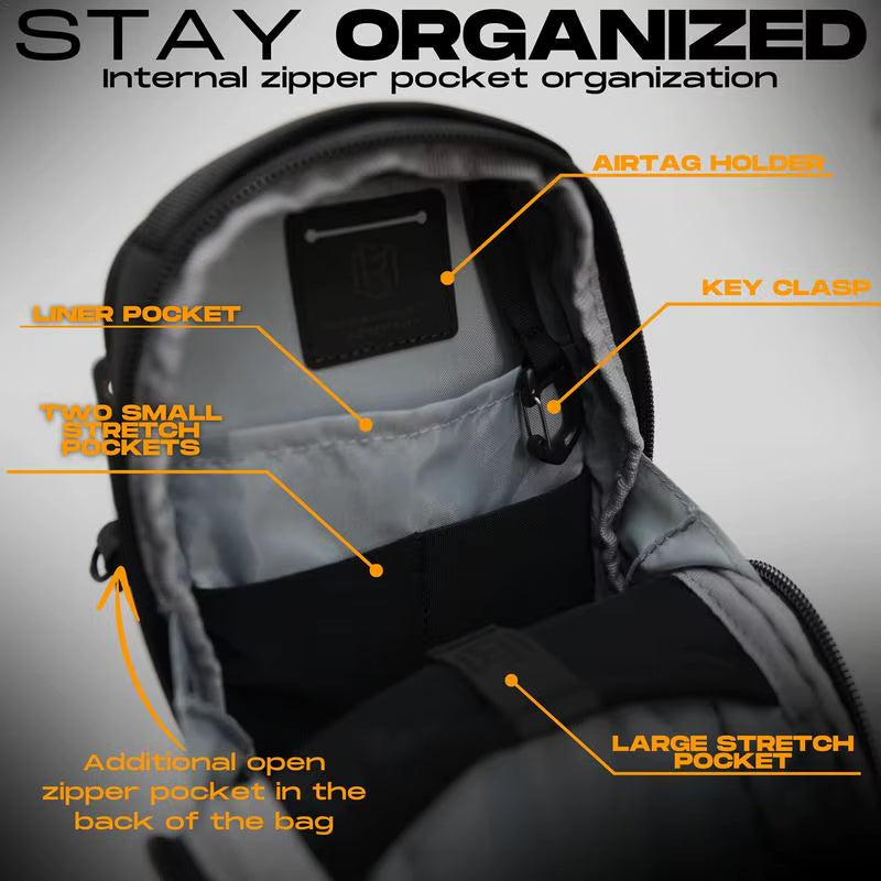 Magnetic Gym Phone Sling Bag for Men and Women - Versatile Crossbody Organizer for Earphones, Keys, and Water Bottles